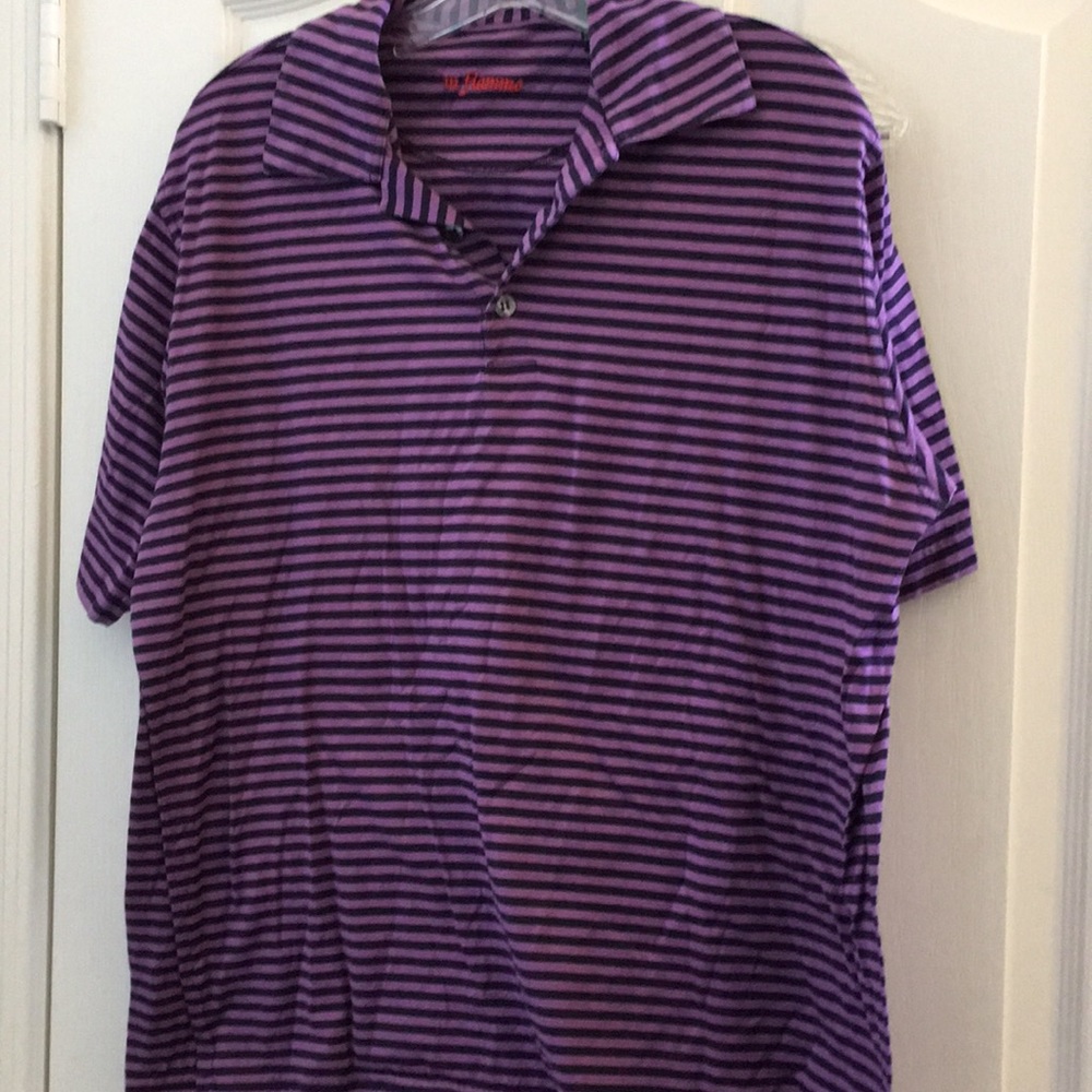 FINAL MARKDOWN Men’s in fiamme Striped Polo Shirt (L)